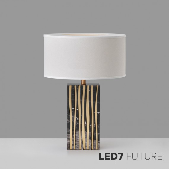 Loft Industry Modern - Gold Zebra Table